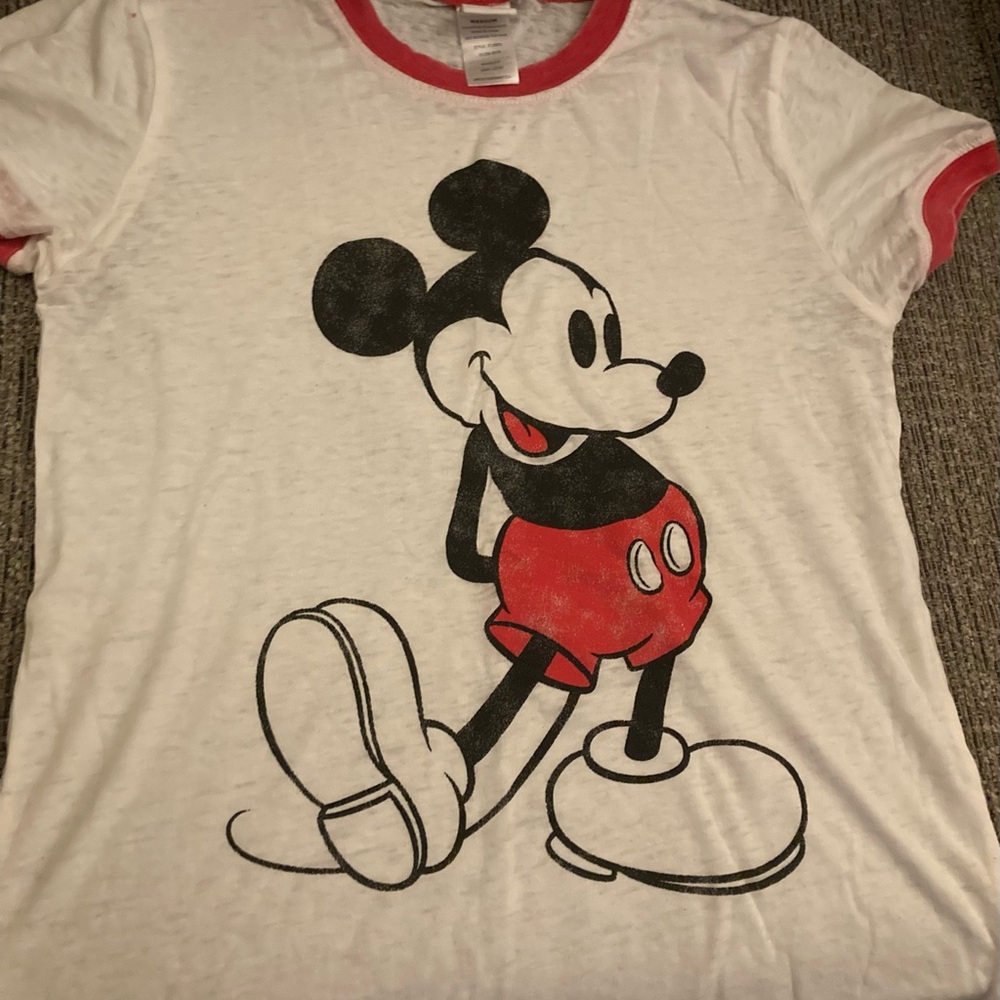 Disney Mickey Mouse Tee - White and Red Accents